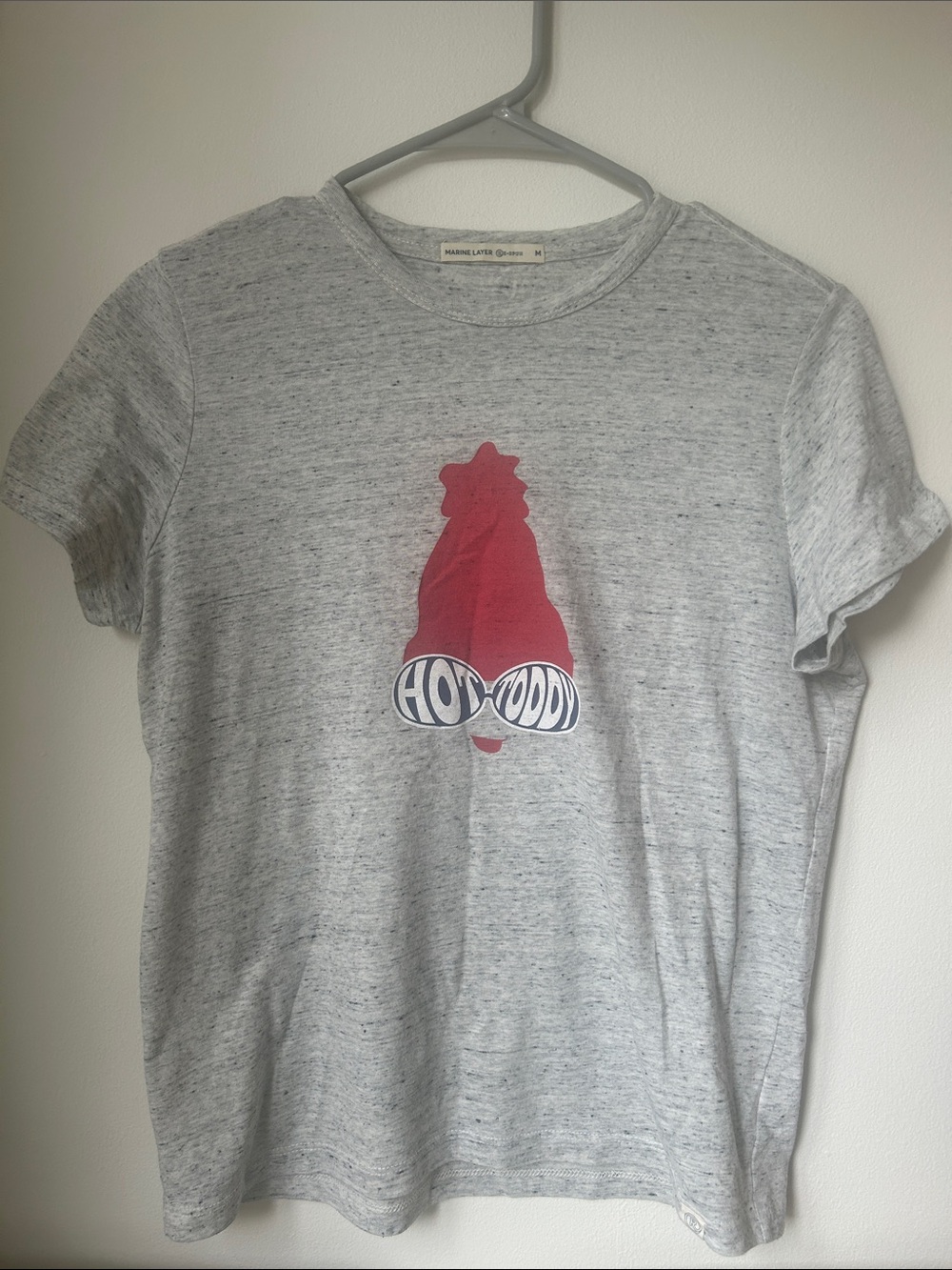 Marine Layer Re-Spun Women’s graphic Light Gray Tee sz M